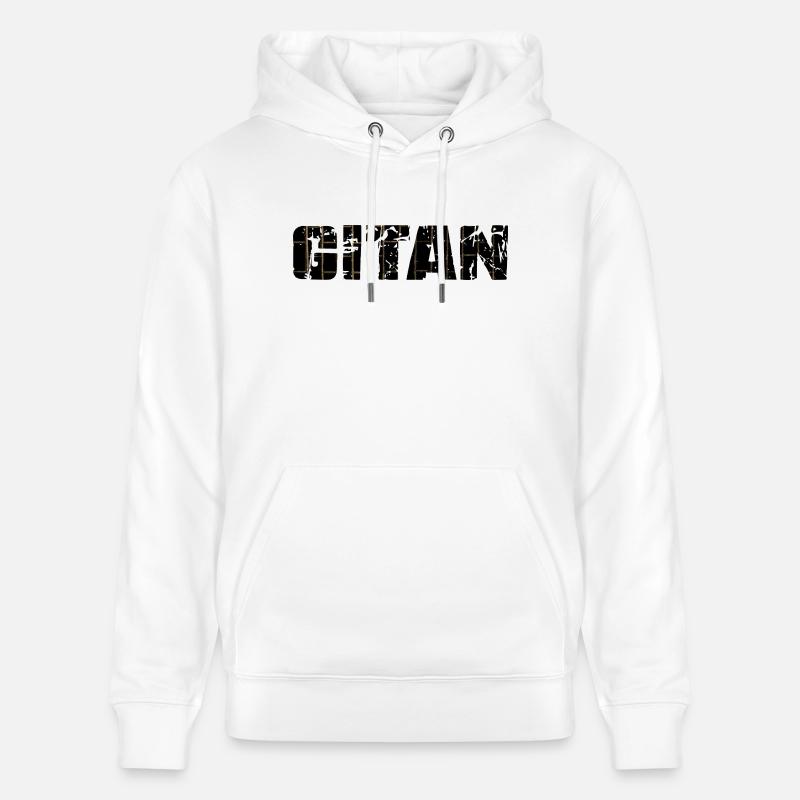 Gitan Grunge motif brique brun - Sweat à capuche bio CRUISER Stanley/Stella Unisexe - blanc