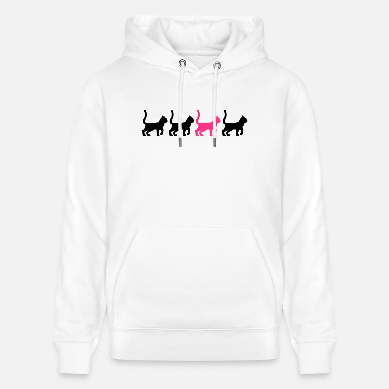 Chat - Sweat à capuche bio CRUISER Stanley/Stella Unisexe - blanc