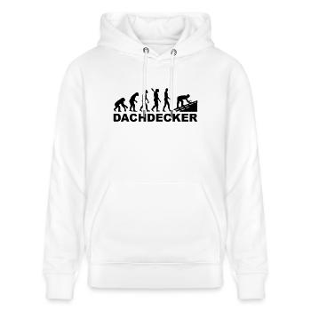 Dachdecker - Stanley/Stella Unisex Bio-Hoodie CRUISER  - Weiß - Vorne - Alina (178cm) & Michal (187cm)