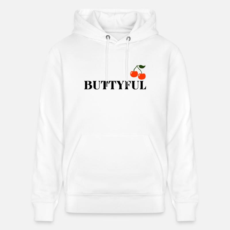 Buttyful aux cerises rouges - Sweat à capuche bio CRUISER Stanley/Stella Unisexe - blanc