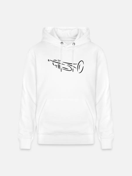 Trumpet - Stanley/Stella CRUISER Unisex Organic Hoodie - white
