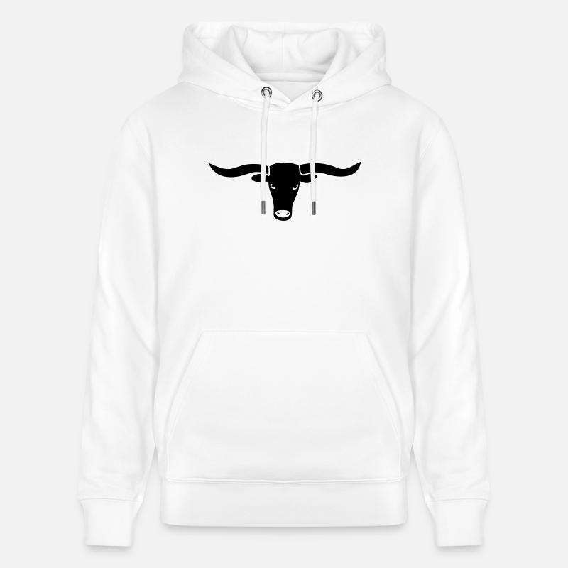Vache boeuf agriculteur fermier - Sweat à capuche bio CRUISER Stanley/Stella Unisexe - blanc