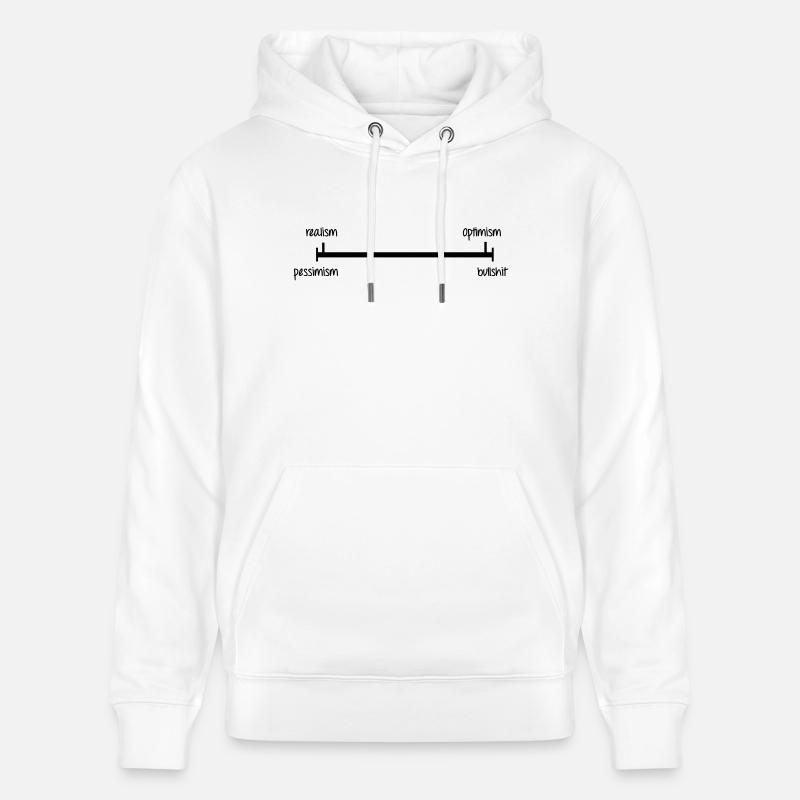 Optimism / Pessimism - Sweat à capuche bio CRUISER Stanley/Stella Unisexe - blanc