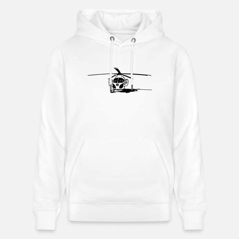 Hélicoptère hélicoptère terrestre - Sweat à capuche bio CRUISER Stanley/Stella Unisexe - blanc