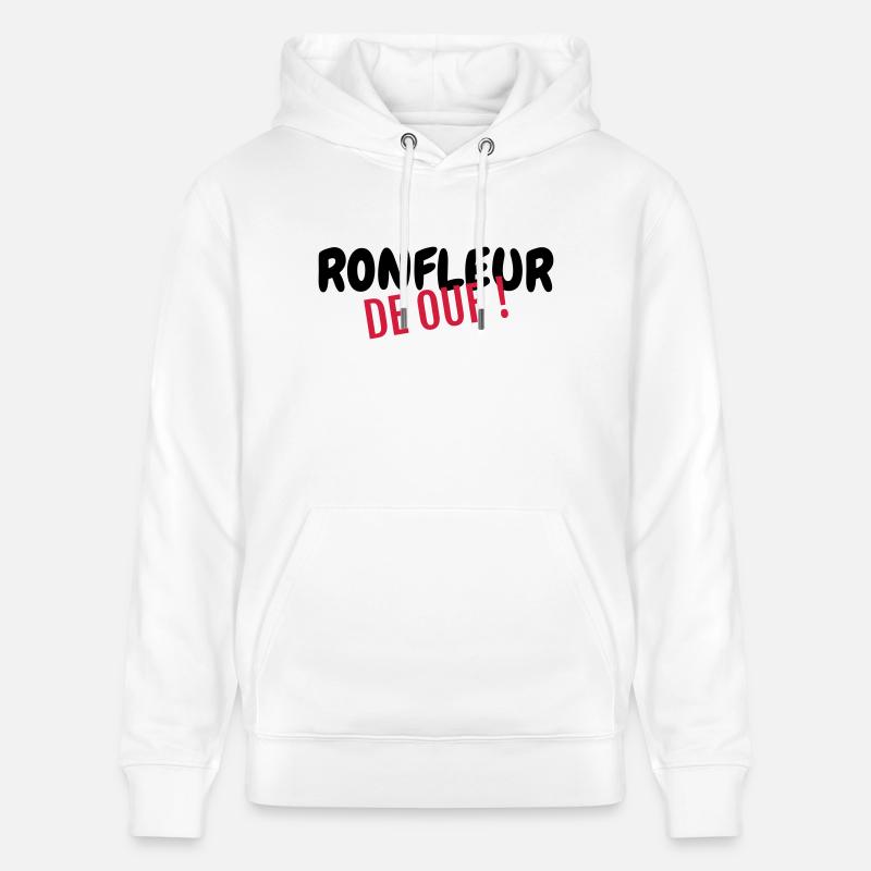 Ronfler / Ronfleur / Ronfleuse / Ronflement - Sweat à capuche bio CRUISER Stanley/Stella Unisexe - blanc