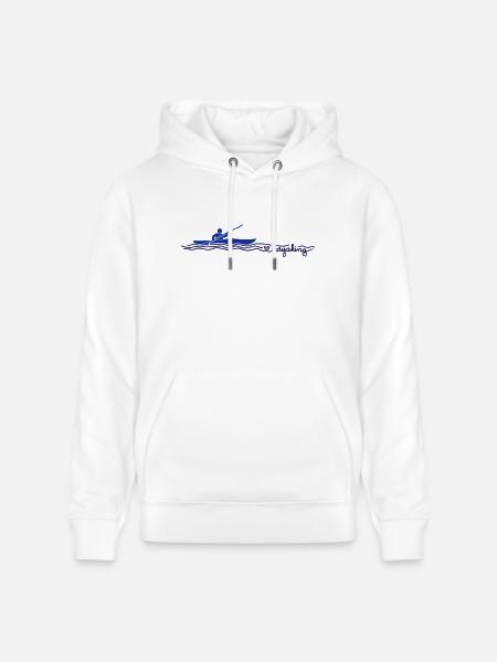 Wanderkajak - Stanley/Stella Unisex Bio-Hoodie CRUISER - Weiß
