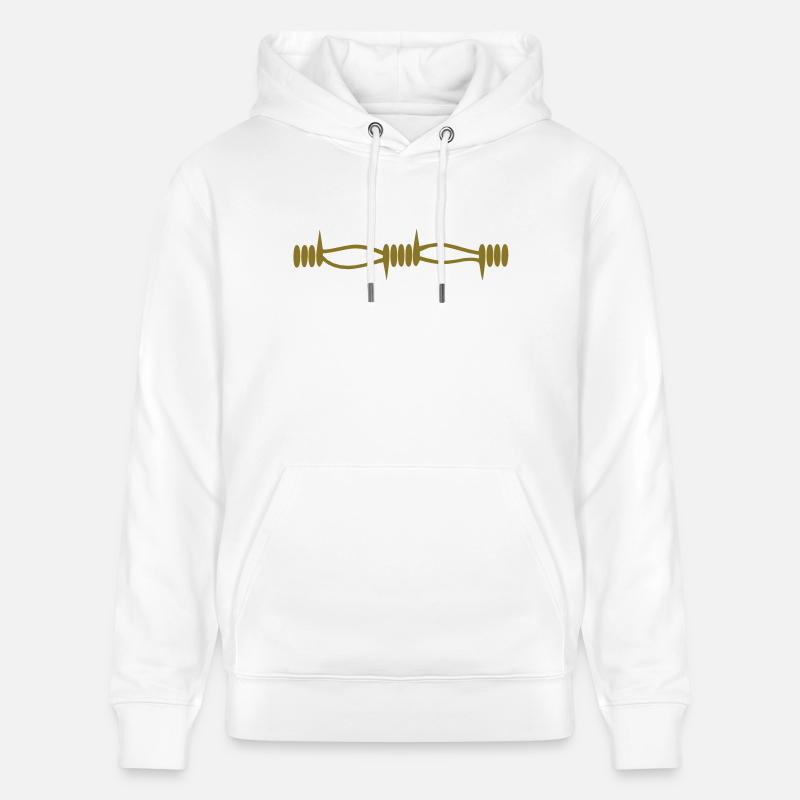 Fil de fer barbelé - Sweat à capuche bio CRUISER Stanley/Stella Unisexe - blanc