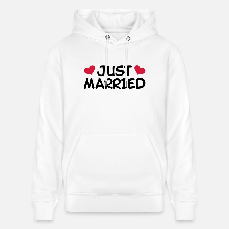 Just Married Mariage - Sweat à capuche bio CRUISER Stanley/Stella Unisexe - blanc