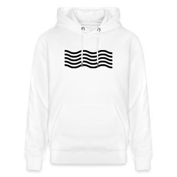 Wellen - Stanley/Stella Unisex Bio-Hoodie CRUISER  - Weiß - Vorne - Alina (178cm) & Michal (187cm)