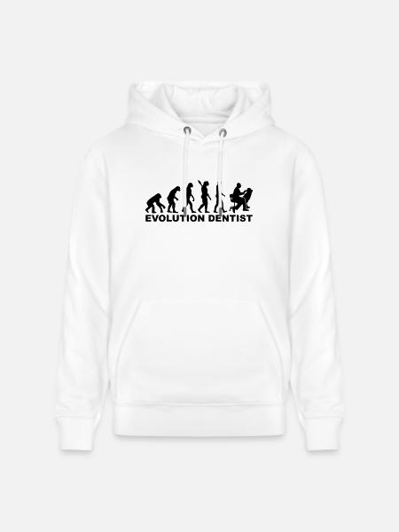 Evolution Dentist - Stanley/Stella CRUISER Unisex Organic Hoodie - white