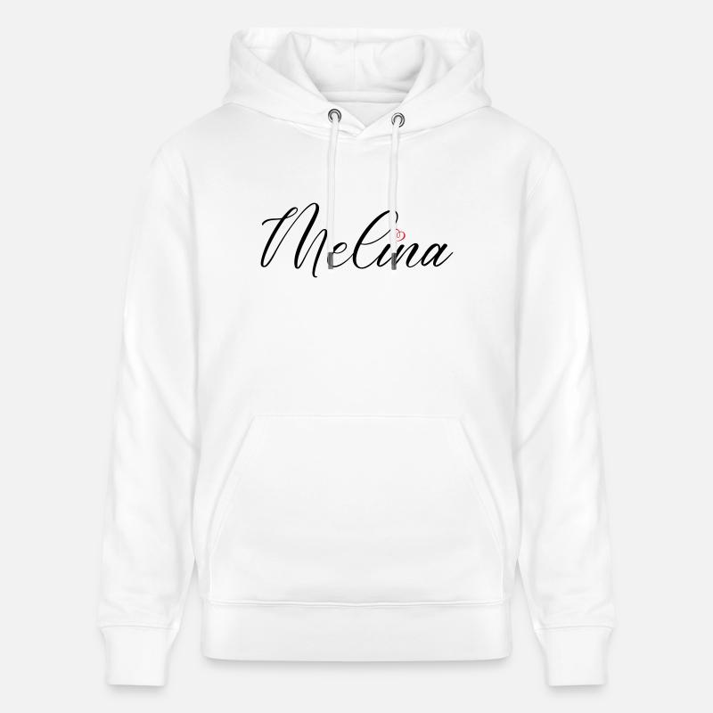 Melina Nom Coeur - Sweat à capuche bio CRUISER Stanley/Stella Unisexe - blanc