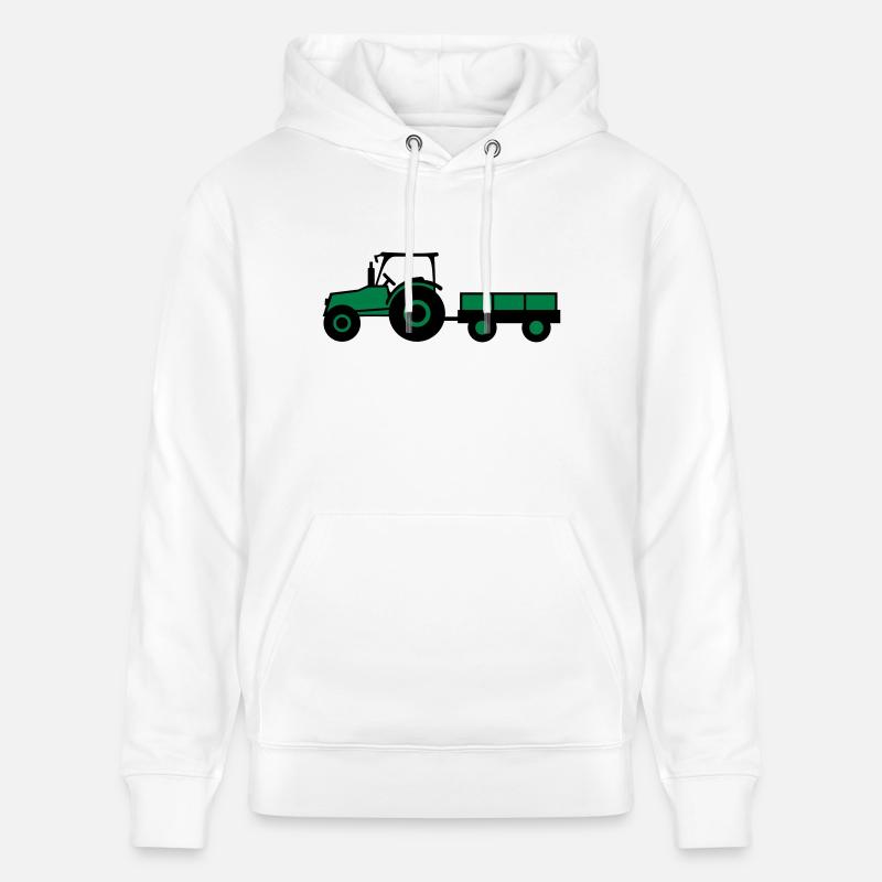 Tractor With Trailer - Sweat à capuche bio CRUISER Stanley/Stella Unisexe - blanc