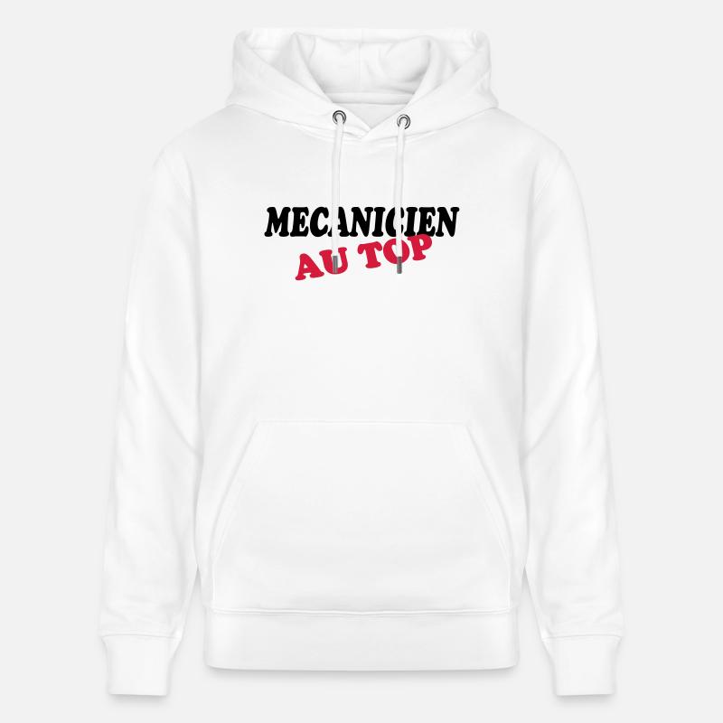 Mécanicien au top - Sweat à capuche bio CRUISER Stanley/Stella Unisexe - blanc