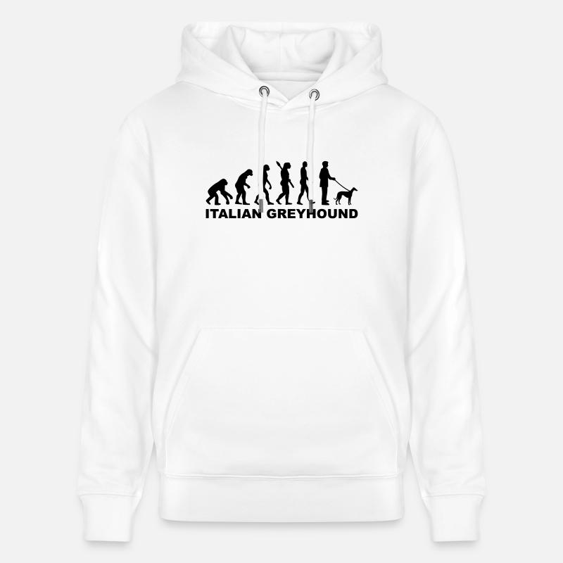 Italian Greyhound - Sweat à capuche bio CRUISER Stanley/Stella Unisexe - blanc