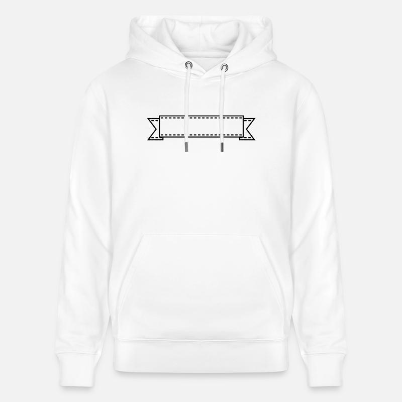bannière / ruban (1c) - Sweat à capuche bio CRUISER Stanley/Stella Unisexe - blanc