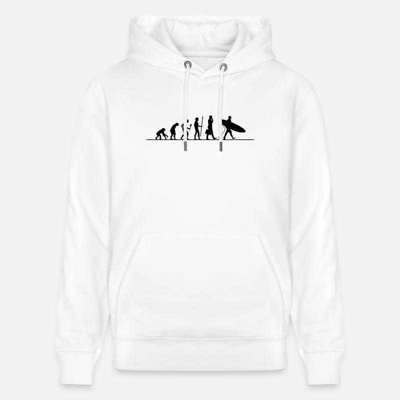 Evolution Surfen - Stanley/Stella Unisex Bio-Hoodie CRUISER  - Weiß