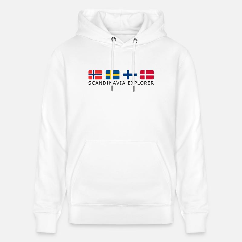 SCANDINAVIA EXPLORER black-lettered - Sweat à capuche bio CRUISER Stanley/Stella Unisexe - blanc
