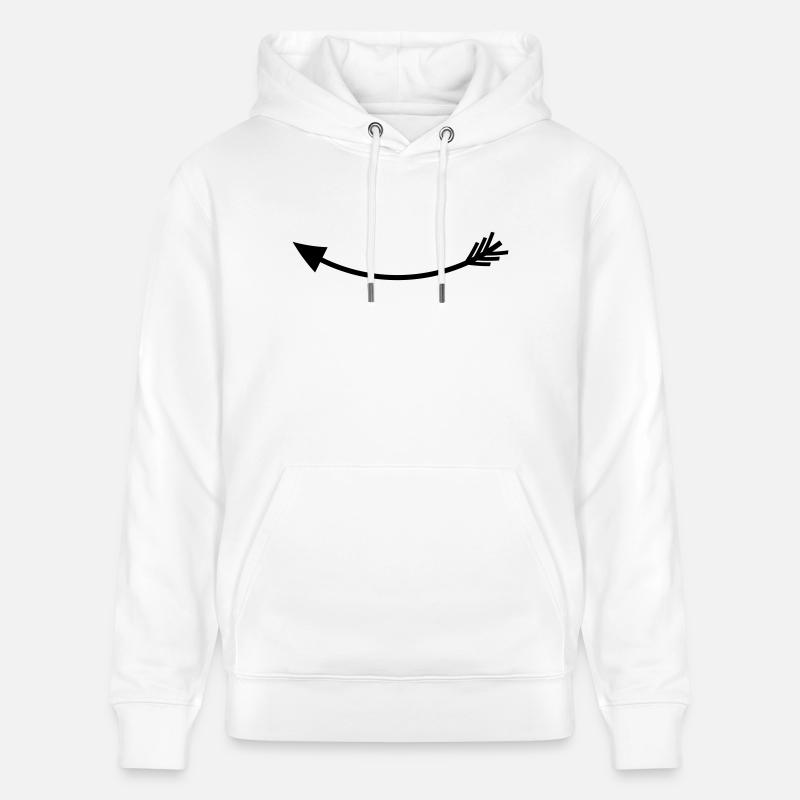 Flèche gauche - Sweat à capuche bio CRUISER Stanley/Stella Unisexe - blanc