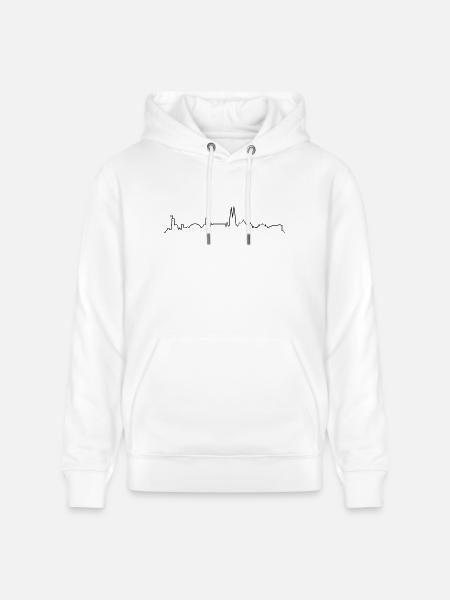 Skyline Bielefeld Linie - Stanley/Stella Unisex Bio-Hoodie CRUISER - Weiß