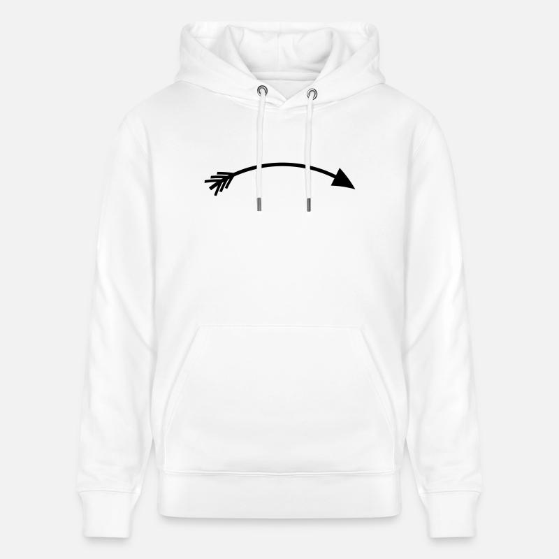 Flèche droite - Sweat à capuche bio CRUISER Stanley/Stella Unisexe - blanc