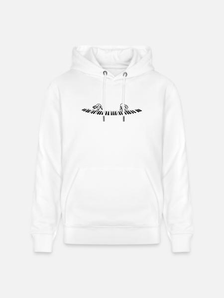 klavier finger - Stanley/Stella Unisex Bio-Hoodie CRUISER  - Weiß
