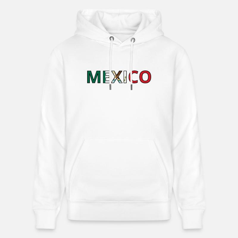 Drapeau Mexico - Sweat à capuche bio CRUISER Stanley/Stella Unisexe - blanc