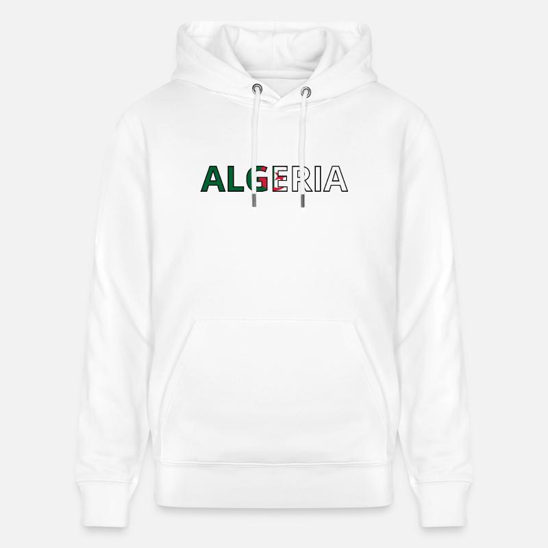 Drapeau Algeria - Sweat à capuche bio CRUISER Stanley/Stella Unisexe - blanc