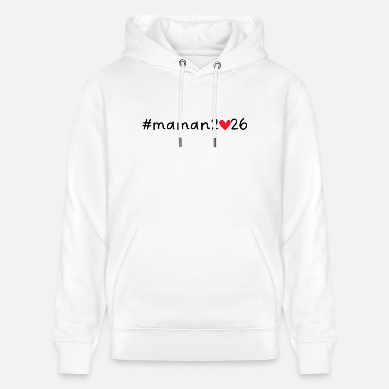 Maman 2026 - Sweat à capuche bio CRUISER Stanley/Stella Unisexe - blanc