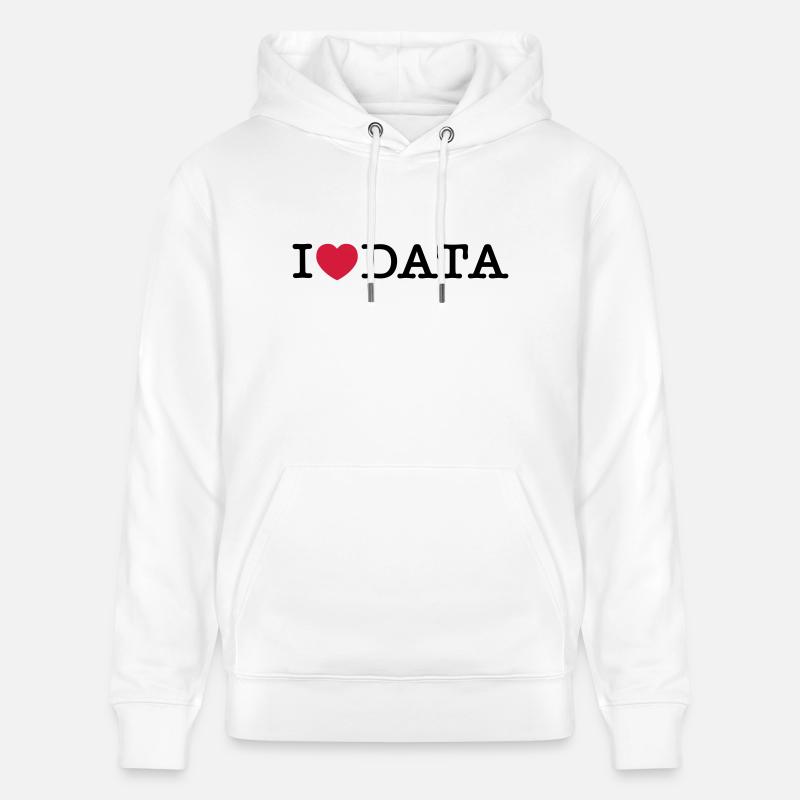 I Love Data - Sweat à capuche bio CRUISER Stanley/Stella Unisexe - blanc