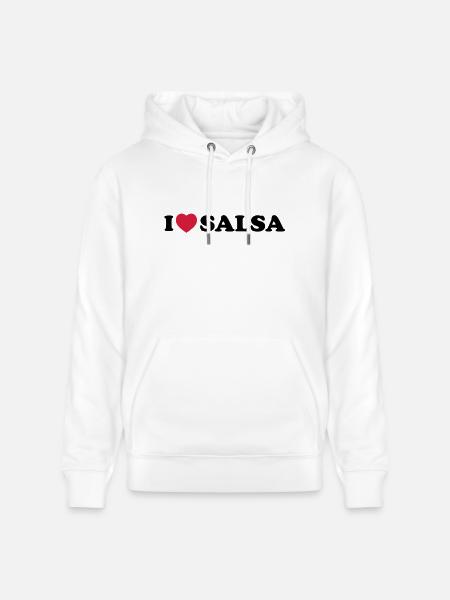 I love salsa - Stanley/Stella CRUISER Unisex Organic Hoodie - white