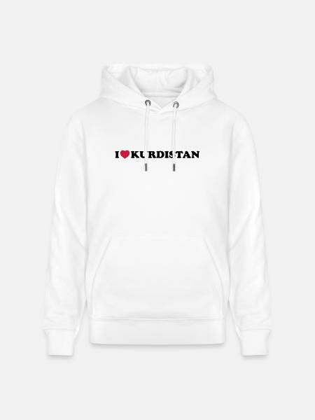 I love Kurdistan - Stanley/Stella Unisex Bio-Hoodie CRUISER  - Weiß