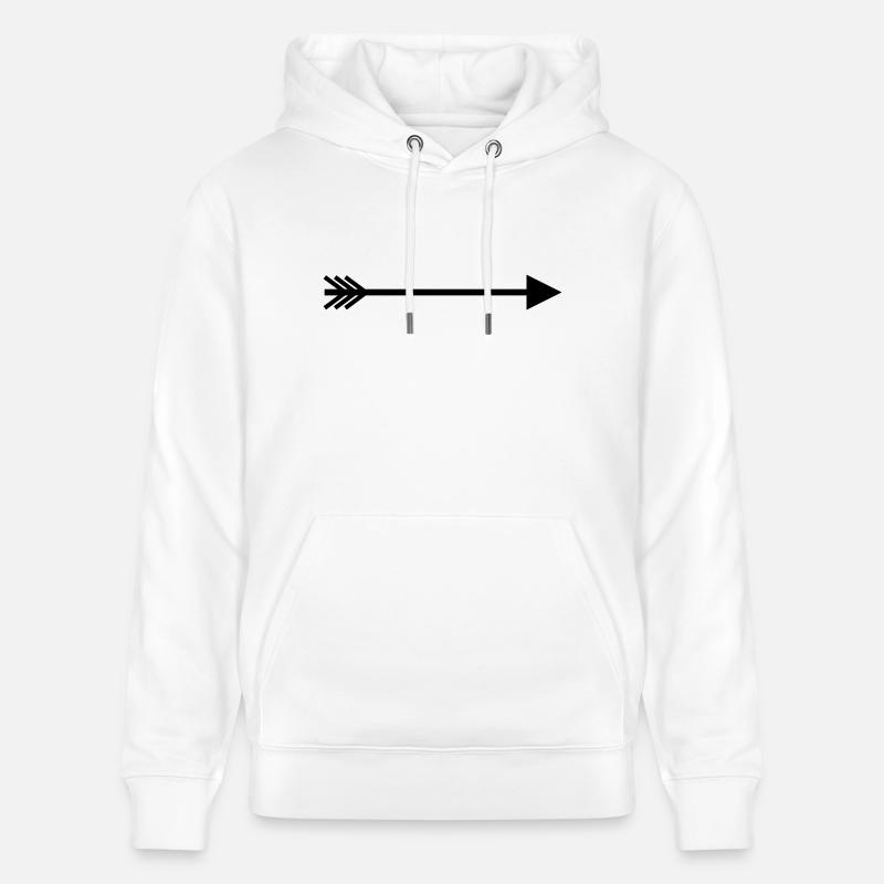 Flèche droite - Sweat à capuche bio CRUISER Stanley/Stella Unisexe - blanc