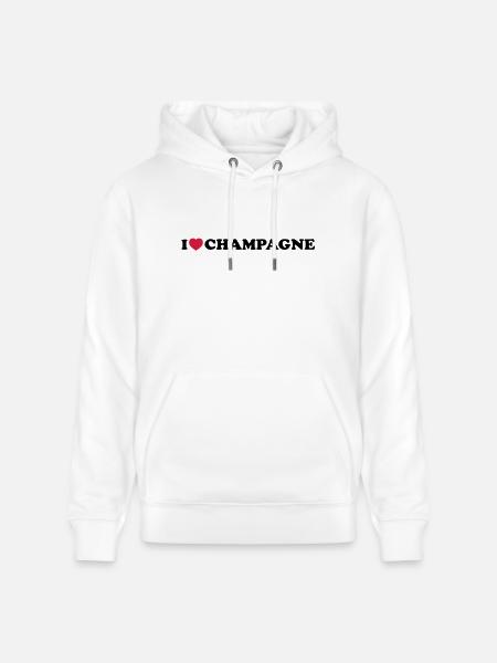 I_love_ - Stanley/Stella CRUISER Unisex Organic Hoodie - white