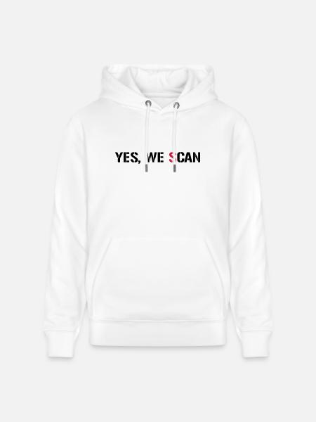 Yes, We Scan NSA PRISM - Stanley/Stella CRUISER Unisex Organic Hoodie - white