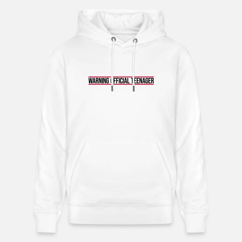 avertissement citation officielle d’adolescent - Sweat à capuche bio CRUISER Stanley/Stella Unisexe - blanc