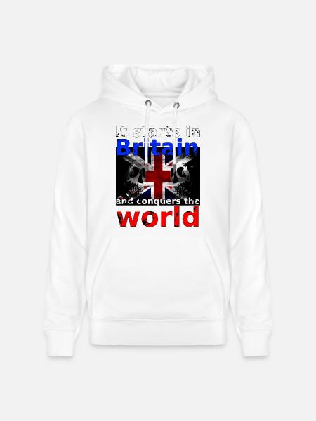 Britain - Stanley/Stella CRUISER Unisex Organic Hoodie - white