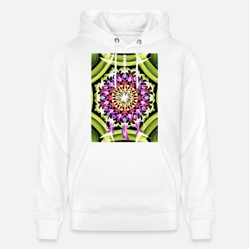 Traumfänger Blütenmandala - Stanley/Stella Unisex Bio-Hoodie CRUISER  - Weiß