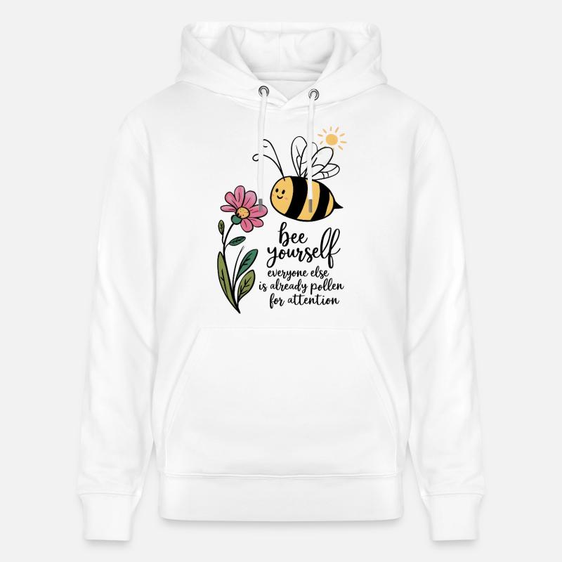 Abeille vous-même - Sweat à capuche bio CRUISER Stanley/Stella Unisexe - blanc