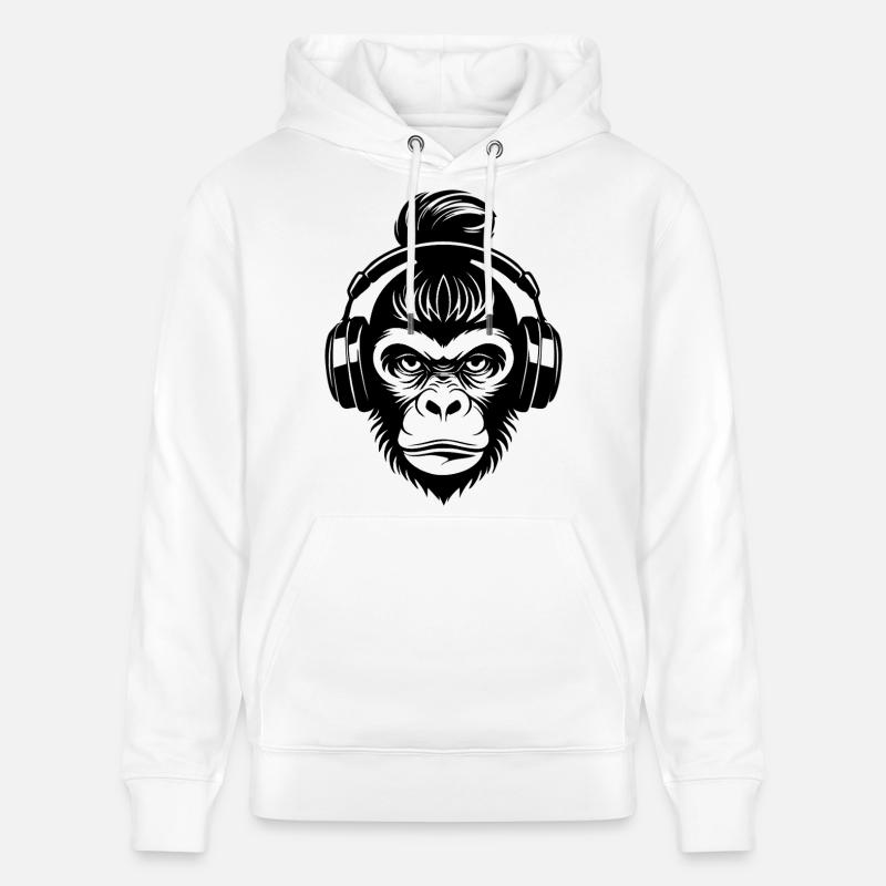 Monkey Head Skate Rhythm Beat Chemise - Sweat à capuche bio CRUISER Stanley/Stella Unisexe - blanc