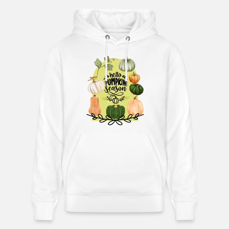 Bonjour la saison des citrouilles - Sweat à capuche bio CRUISER Stanley/Stella Unisexe - blanc