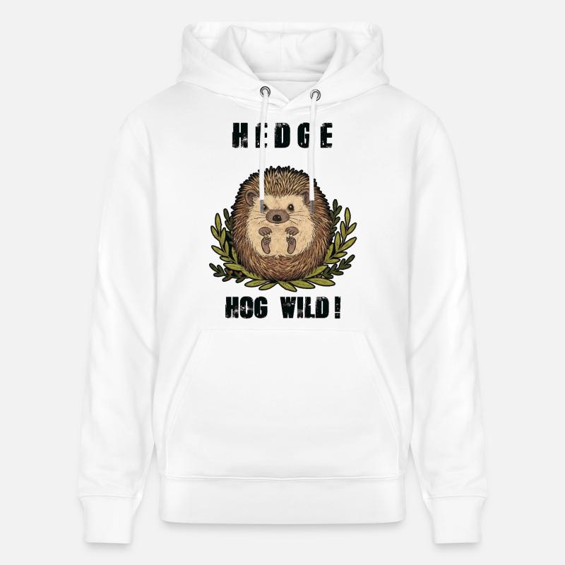 Hérisson Hedge Hog Wild Mignon - Sweat à capuche bio CRUISER Stanley/Stella Unisexe - blanc