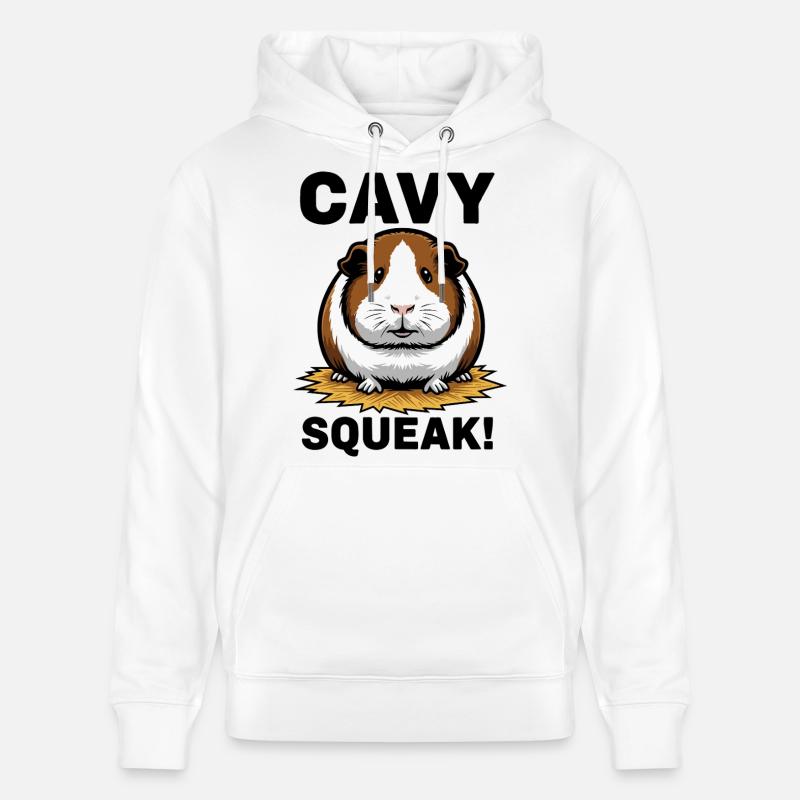 Cochon d'Inde Cavy Squeak Guinea Pig - Sweat à capuche bio CRUISER Stanley/Stella Unisexe - blanc