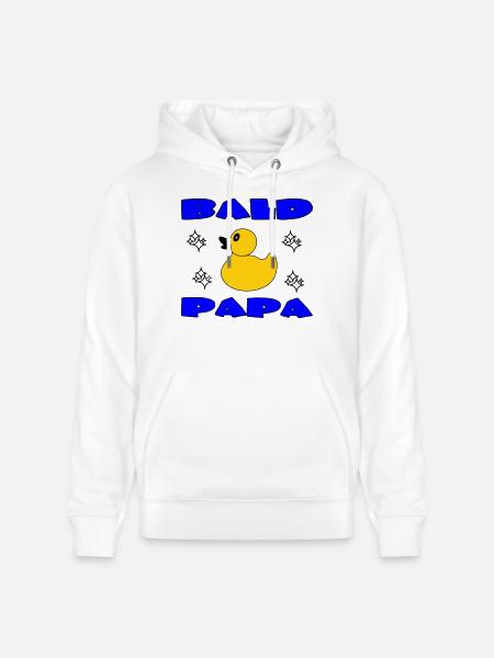 BALD PAPA - Stanley/Stella CRUISER Unisex Organic Hoodie - white