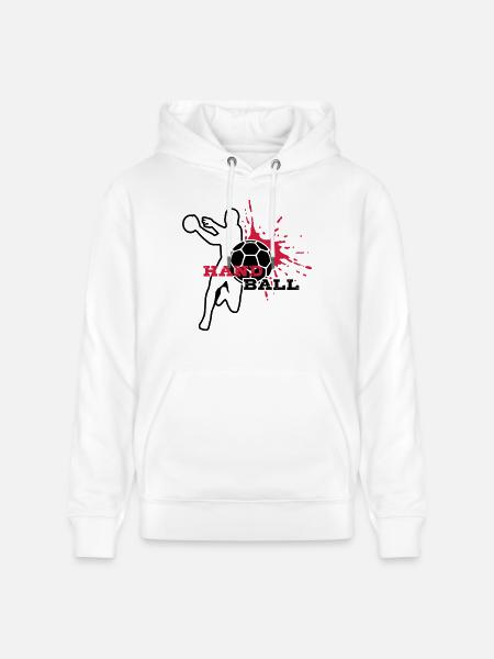 HANDBALL Spieler-Splash - Stanley/Stella Unisex Bio-Hoodie CRUISER  - Weiß