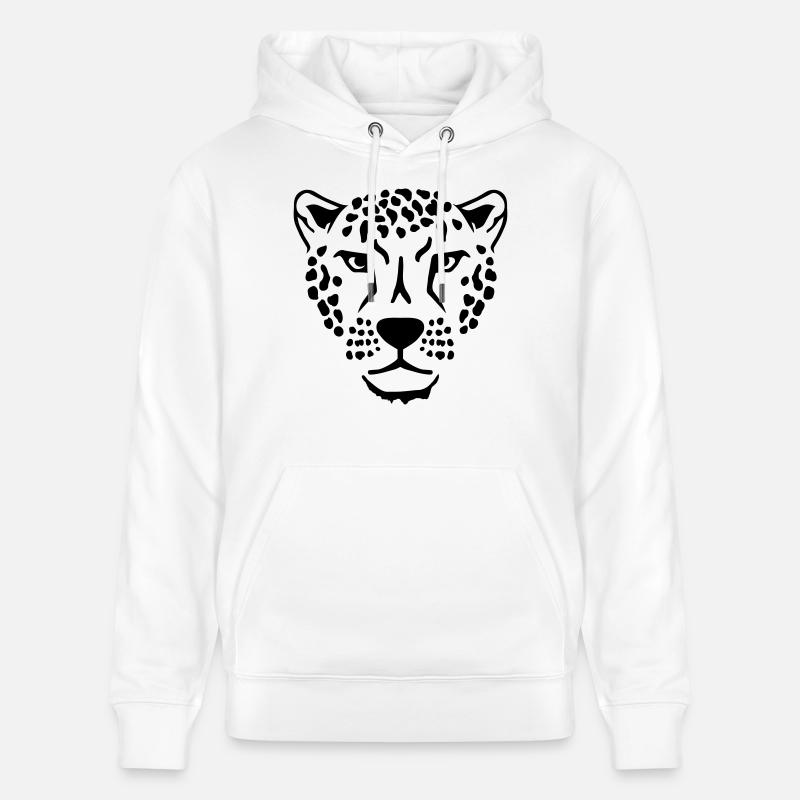 Leopard - Sweat à capuche bio CRUISER Stanley/Stella Unisexe - blanc
