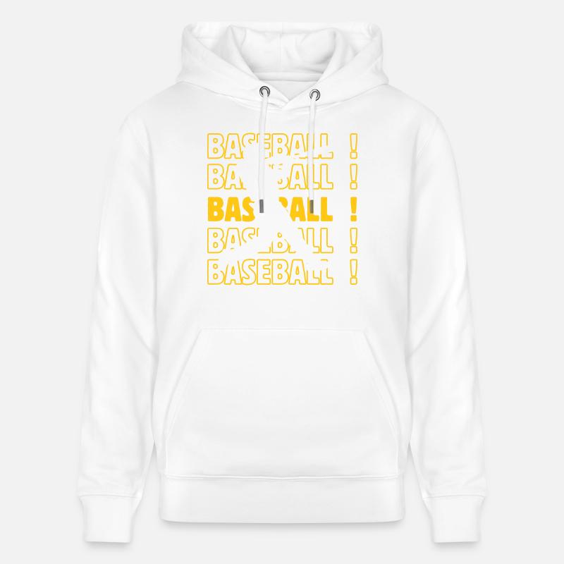 Base-ball baseball baseball - Sweat à capuche bio CRUISER Stanley/Stella Unisexe - blanc