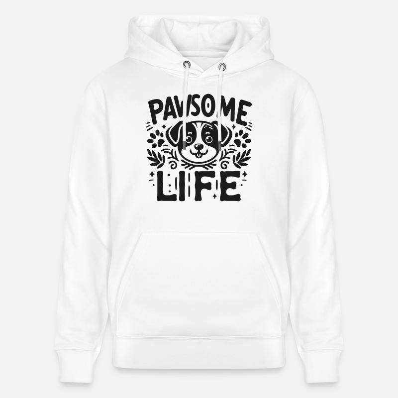 La vie de Pawsome - Sweat à capuche bio CRUISER Stanley/Stella Unisexe - blanc