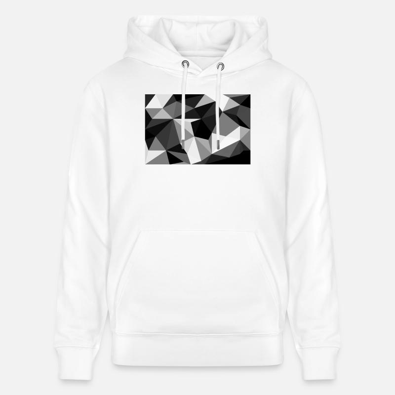 Polygon noir et blanc - Sweat à capuche bio CRUISER Stanley/Stella Unisexe - blanc