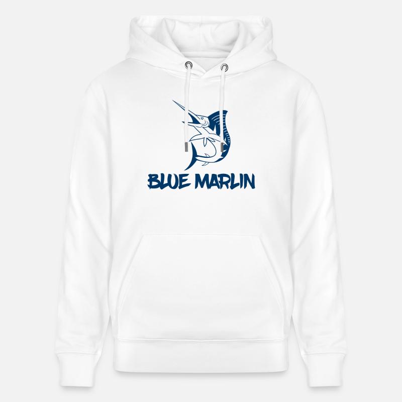 Pêcheurs - Pêche - Blue Marlin - Cadeau - Sweat à capuche bio CRUISER Stanley/Stella Unisexe - blanc