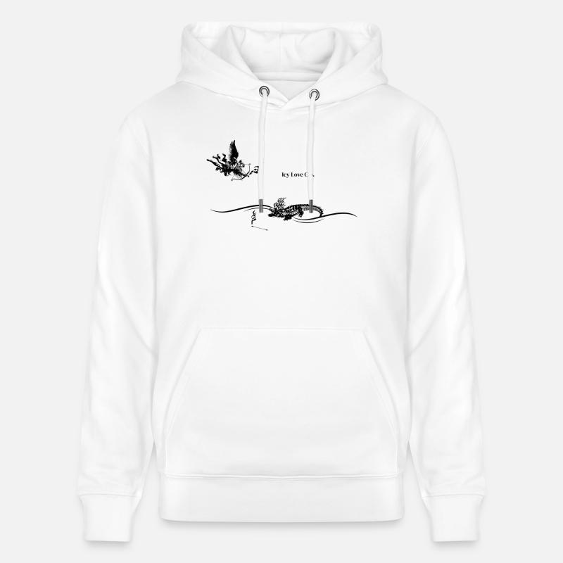 Icy Love « Combat de feu » - Sweat à capuche bio CRUISER Stanley/Stella Unisexe - blanc